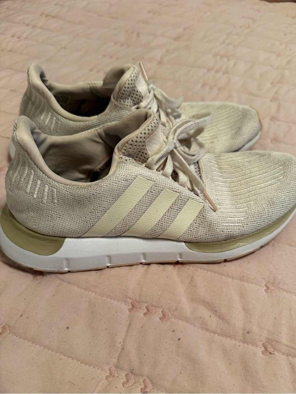 adidas Women's Cream Knit Athletic Sneakers